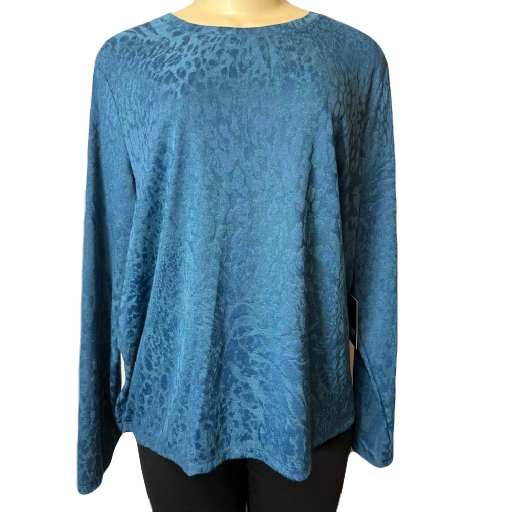 Simply Vera Vera Wang Teal Heather Top